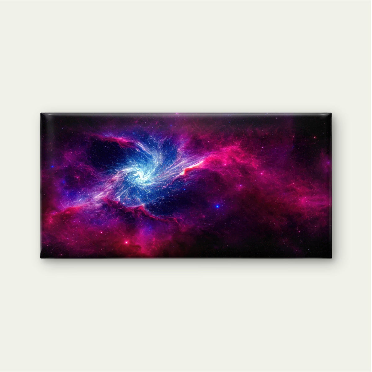 Abstract Pink Purple Galaxy Nebula Wall Art Canvas Office Home Framed 120x60cm