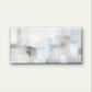 Minimalist Geometric Soft Teal Brown Wall Art Canvas Office Home Framed 120x60cm