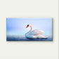 White Swan Lake Water Nature Bird Wall Art Canvas Office Home Framed 120x60cm