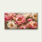 Oil Painting Pink Peony Flowers Wall Art Canvas Office Home Framed 120x60cm