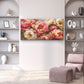 Oil Painting Pink Peony Flowers Wall Art Canvas Office Home Framed 120x60cm