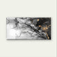 Modern Black White Gold Ink Art Wall Art Canvas Office Home Framed 120x60cm