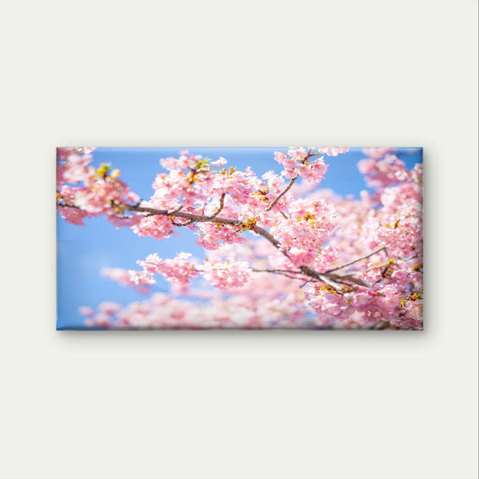Pink Cherry Blossom Floral Tree Wall Art Canvas Office Home Framed 80x45cm