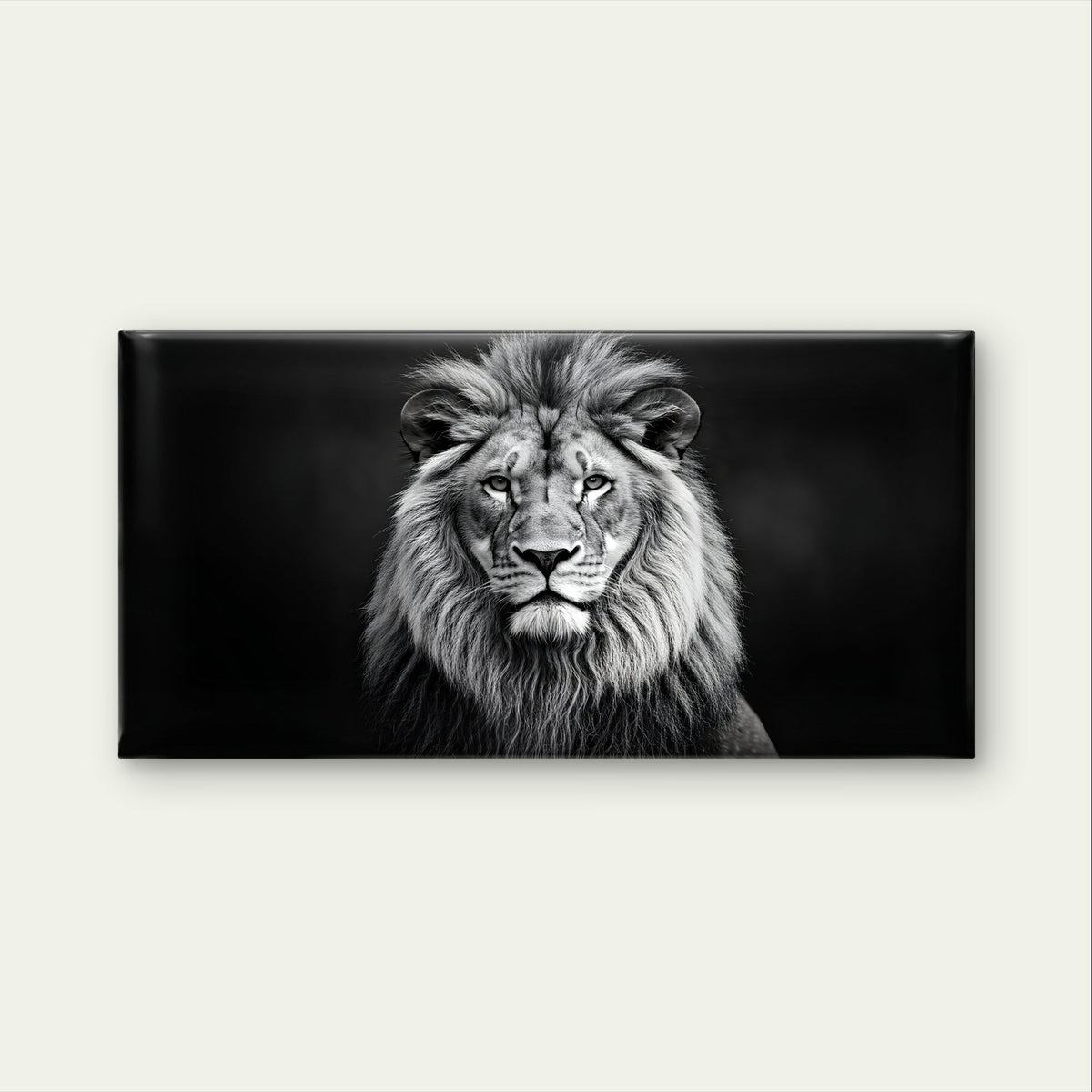 Monochrome Lion King Wildlife Art Wall Art Canvas Office Home Framed 120x60cm
