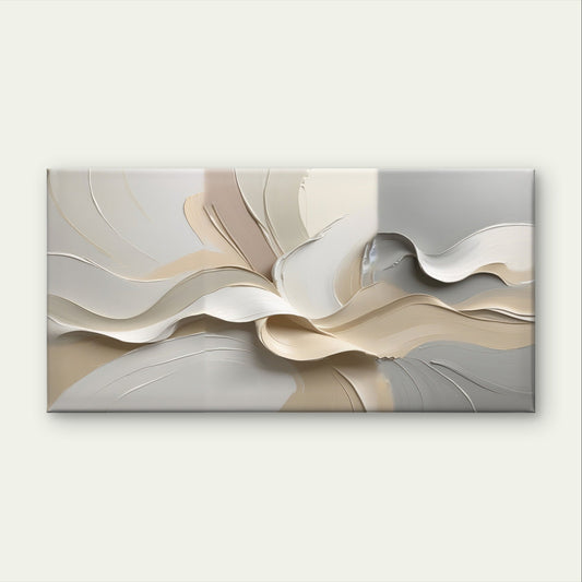 Minimalist Neutral Abstract Beige Wall Art Canvas Office Home Framed 80x45cm