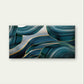 Luxury Turquoise Flowing Silk Pattern Wall Art Canvas Office Home Framed 120x60cm