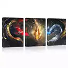 3pcs Beautiful Red Golden Blue Koi Swimming Wall Art Set Canvas Framed 40x60cm - High Quality Print 100% Australian Made Wall Canvas Ready to Hang