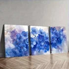 3pcs Blue Flower Watercolor Colorful Perfect Wall Art Set Canvas Framed 40x60cm - High Quality Print 100% Australian Made Wall Canvas Ready to Hang