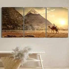 3pcs Egypt Tourist Attractions Ancient Pyramids Metal Print Ready to Hang Art