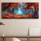 3pcs A Beautiful Forest Colorful Nature Perfect Wall Art Set Canvas Framed 40x60cm - High Quality Print 100% Australian Made Wall Canvas Ready to Hang