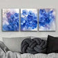 3pcs Blue Flower Watercolor Colorful Perfect Wall Art Set Canvas Framed 40x60cm - High Quality Print 100% Australian Made Wall Canvas Ready to Hang