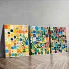 3pcs Colorful Abstract Square Perfect Wall Art Set Canvas Framed 40x60cm - High Quality Print 100% Australian Made Wall Canvas Ready to Hang
