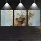 3pcs Abstract Golden White Flower Woman Painting Wall Art Set Canvas Framed 40x60cm - High Quality Print 100% Australian Made Wall Canvas Ready to Hang