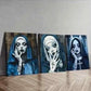 3pcs Gothic Nun Black Lipstick Design Perfect Wall Art Set Canvas Framed 40x60cm - High Quality Print 100% Australian Made Wall Canvas Ready to Hang