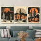 3pcs Classic Modern Style Desert Cactus Sunset Metal Print Ready to Hang Art