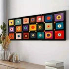 3pcs Colorful Square Modern Colorful Perfect Wall Art Set Canvas Framed 40x60cm - High Quality Print 100% Australian Made Wall Canvas Ready to Hang