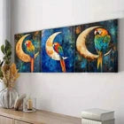 3pcs Parrots Perch on the Edge Colorful Perfect Wall Art Set Canvas Framed 40x60cm - High Quality Print 100% Australian Made Wall Canvas Ready to Hang