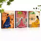 3pcs Charming Vintage Traditional Indian Women Wall Art Set Canvas Framed 40x60cm - High Quality Print 100% Australian Made Wall Canvas Ready to Hang