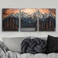 3pcs Pine Mountain Nature Forest Dark Perfect Wall Art Set Canvas Framed 40x60cm - High Quality Print 100% Australian Made Wall Canvas Ready to Hang
