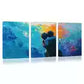 3pcs Beautiful Valentine's Day Romantic Couple Wall Art Set Canvas Framed 40x60cm - High Quality Print 100% Australian Made Wall Canvas Ready to Hang