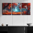 3pcs A Beautiful Forest Colorful Nature Perfect Wall Art Set Canvas Framed 40x60cm - High Quality Print 100% Australian Made Wall Canvas Ready to Hang