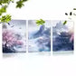3pcs Traditional Chinese Landscape Serene Floral Wall Art Set Canvas Framed 40x60cm - High Quality Print 100% Australian Made Wall Canvas Ready to Hang