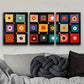 3pcs Colorful Square Modern Colorful Perfect Wall Art Set Canvas Framed 40x60cm - High Quality Print 100% Australian Made Wall Canvas Ready to Hang