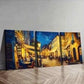 3pcs Night Street Café Scene Darkness Perfect Wall Art Set Canvas Framed 40x60cm - High Quality Print 100% Australian Made Wall Canvas Ready to Hang