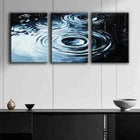 3pcs Raindrops on Water Darkness Nature Perfect Wall Art Set Canvas Framed 40x60cm - High Quality Print 100% Australian Made Wall Canvas Ready to Hang