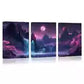 3pcs Enchanting Cherry Blossoms And Waterfalls Wall Art Set Canvas Framed 40x60cm - High Quality Print 100% Australian Made Wall Canvas Ready to Hang