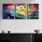 3pcs Colored Raindrop Color Rainbow Perfect Wall Art Set Canvas Framed 40x60cm - High Quality Print 100% Australian Made Wall Canvas Ready to Hang