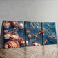 3pcs Sea Shells and Starfish Ocean Perfect Wall Art Set Canvas Framed 40x60cm - High Quality Print 100% Australian Made Wall Canvas Ready to Hang