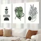 3pcs Minimalist Monochrome Botanical design Wall Art Set Canvas Framed 40x60cm - High Quality Print 100% Australian Made Wall Canvas Ready to Hang