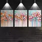 3pcs Modern Colorful Noble Petals Wall Art Set Canvas Framed 40x60cm - High Quality Print 100% Australian Made Wall Canvas Ready to Hang