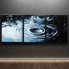 3pcs Raindrops on Water Darkness Nature Perfect Wall Art Set Canvas Framed 40x60cm - High Quality Print 100% Australian Made Wall Canvas Ready to Hang