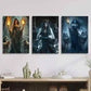 3pcs Gothic Hecate Goddess Classic Modern Style Metal Print Ready to Hang Art