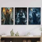 3pcs Gothic Hecate Goddess Classic Modern Style Metal Print Ready to Hang Art
