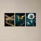 3pcs Enchanting Abstract Golden Butterfly Dandelion Wall Art Set Canvas Framed 40x60cm - High Quality Print 100% Australian Made Wall Canvas Ready to Hang