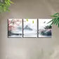 3pcs Elegant Landscape Mountains Lake Painting Wall Art Canvas Unframed/Framed Wall Art Set Canvas Framed 40x60cm - High Quality Print 100% Australian Made Wall Canvas Ready to Hang