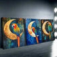 3pcs Parrots Perch on the Edge Colorful Perfect Wall Art Set Canvas Framed 40x60cm - High Quality Print 100% Australian Made Wall Canvas Ready to Hang
