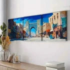 3pcs Colored Gate Picture Colorful Perfect Wall Art Set Canvas Framed 40x60cm - High Quality Print 100% Australian Made Wall Canvas Ready to Hang