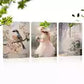 3pcs Pink Flowers Charming Spring Cute Girl Wall Art Set Canvas Framed 40x60cm - High Quality Print 100% Australian Made Wall Canvas Ready to Hang