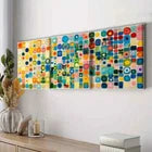 3pcs Colorful Abstract Square Perfect Wall Art Set Canvas Framed 40x60cm - High Quality Print 100% Australian Made Wall Canvas Ready to Hang