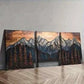 3pcs Pine Mountain Nature Forest Dark Perfect Wall Art Set Canvas Framed 40x60cm - High Quality Print 100% Australian Made Wall Canvas Ready to Hang
