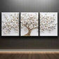 3pcs Green and White Shaded Circles Perfect Wall Art Set Canvas Framed 40x60cm - High Quality Print 100% Australian Made Wall Canvas Ready to Hang