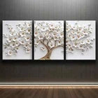 3pcs Green and White Shaded Circles Perfect Wall Art Set Canvas Framed 40x60cm - High Quality Print 100% Australian Made Wall Canvas Ready to Hang