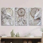 3pcs Fantasy Style Mythical Creatures Dragon Metal Print Ready to Hang Art