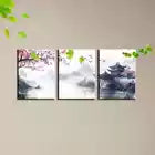 3pcs Traditional Chinese Nature Landscape Style Wall Art Set Canvas Framed 40x60cm - High Quality Print 100% Australian Made Wall Canvas Ready to Hang