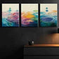 3pcs Colored Raindrop Wonderful Pattern Perfect Wall Art Set Canvas Framed 40x60cm - High Quality Print 100% Australian Made Wall Canvas Ready to Hang