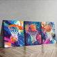 3pcs Shoot at the Basket Colorful Perfect Wall Art Set Canvas Framed 40x60cm - High Quality Print 100% Australian Made Wall Canvas Ready to Hang